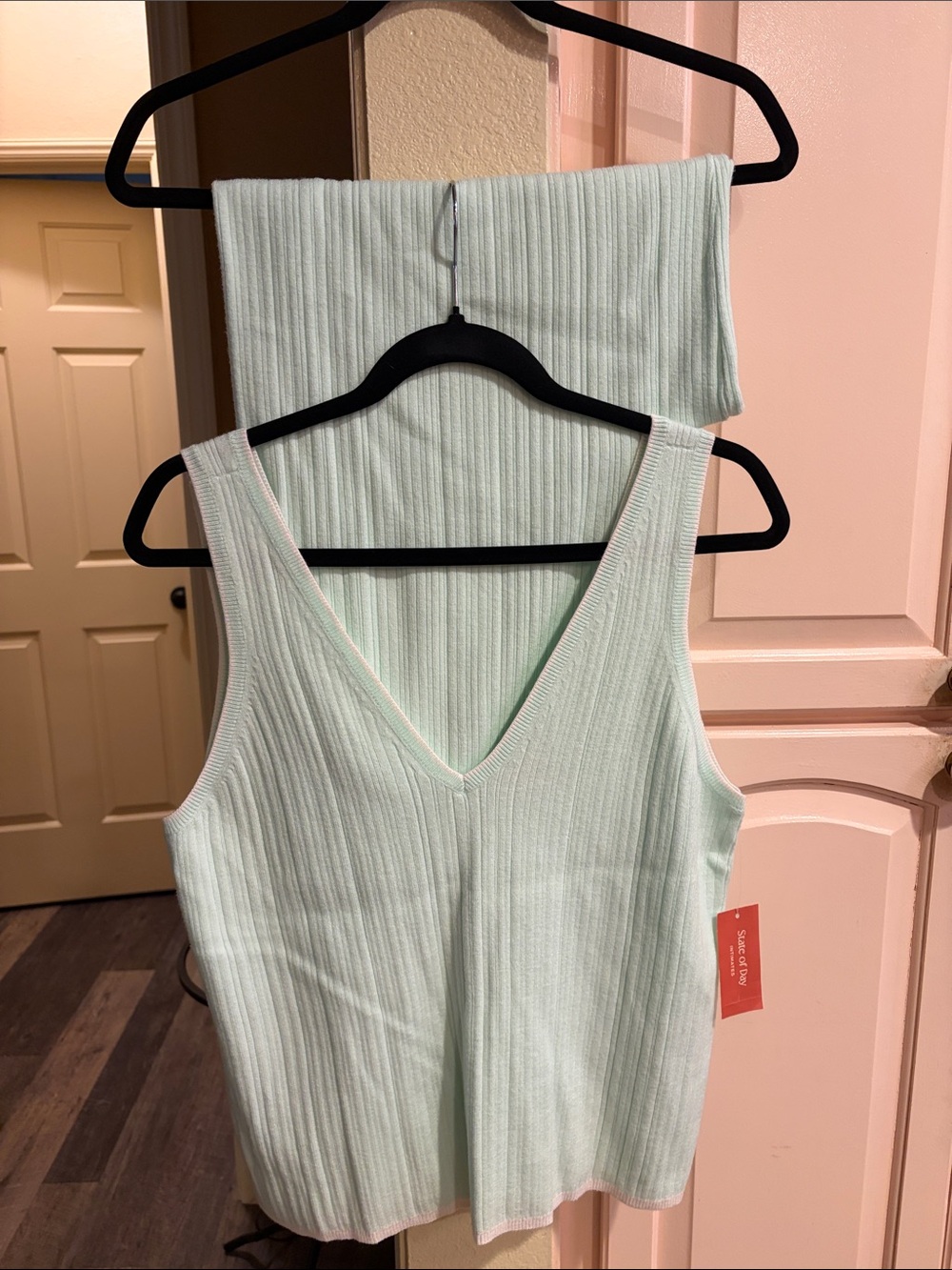 Ribbed V-Neck Pajama Tank & Pant Set - Mint so soft and luxurious